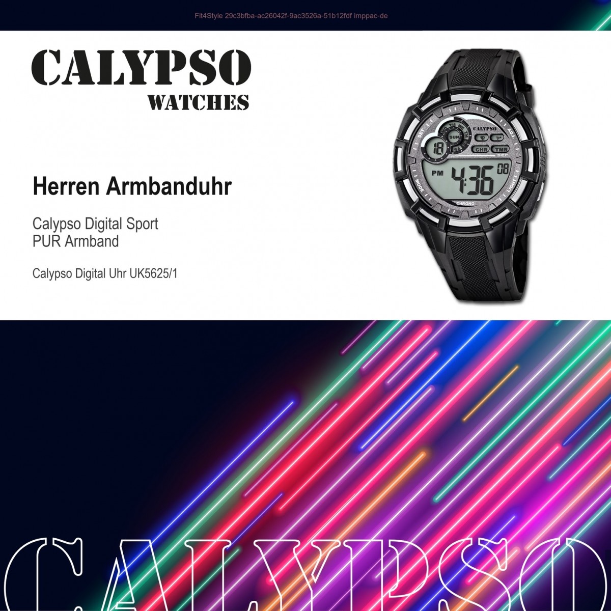 Calypso Herren-Armbanduhr Multifunktion digital PU UK5625/1 Quarz