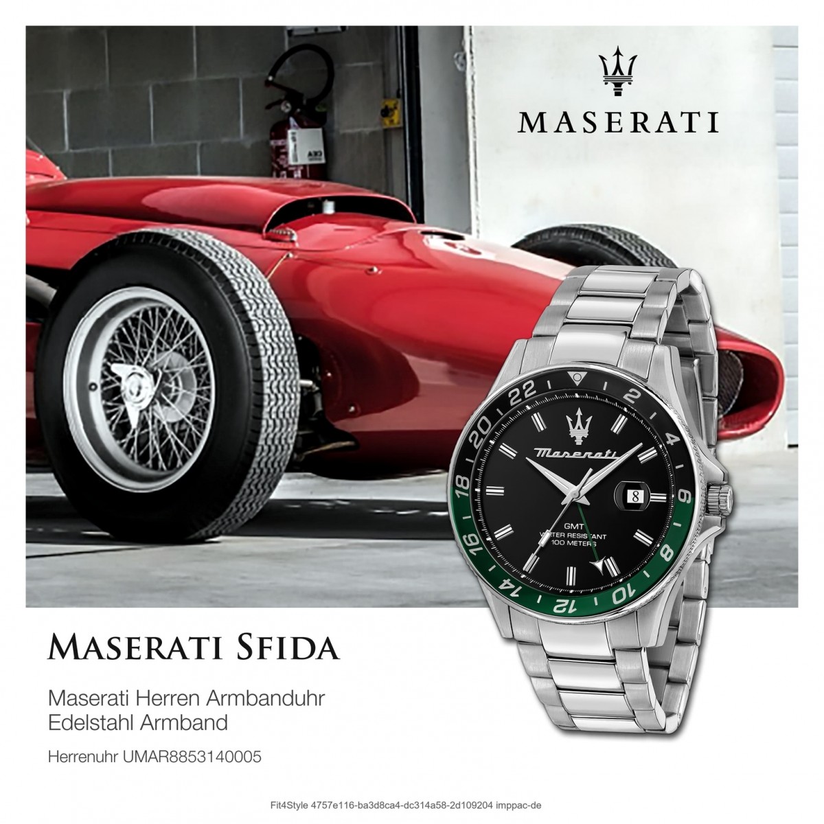 Maserati Herrenuhr SFIDA Edelstahl Multifunktion silber UMAR8853140005
