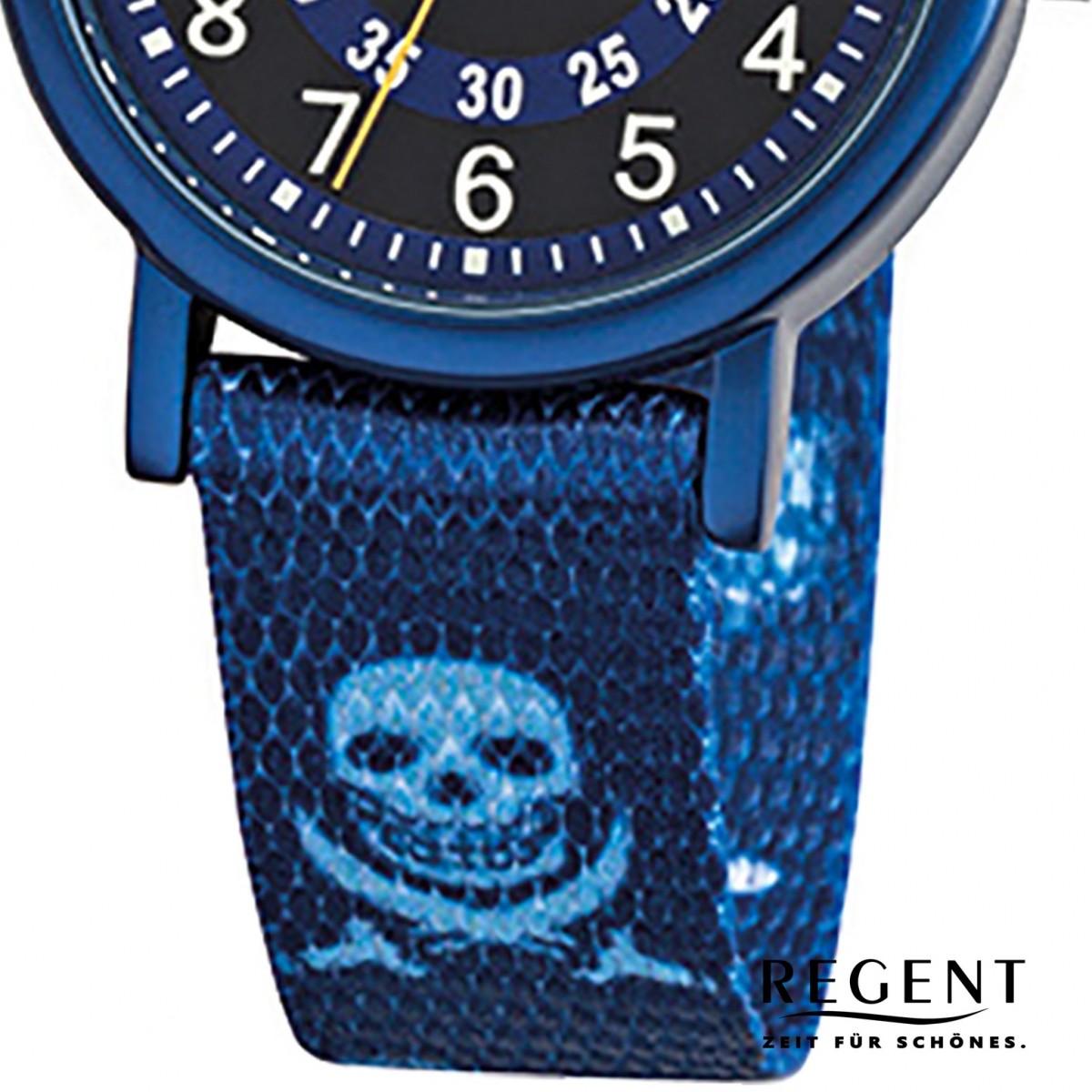 Textil blau Pirat URF951 Kinder-Armbanduhr Mineralglas Regent Quarz