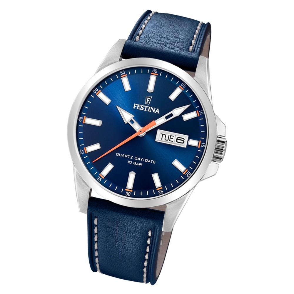 UF20358/3 Armbanduhr Festina Herren Quarz Klassik F20358/3 Leder blau