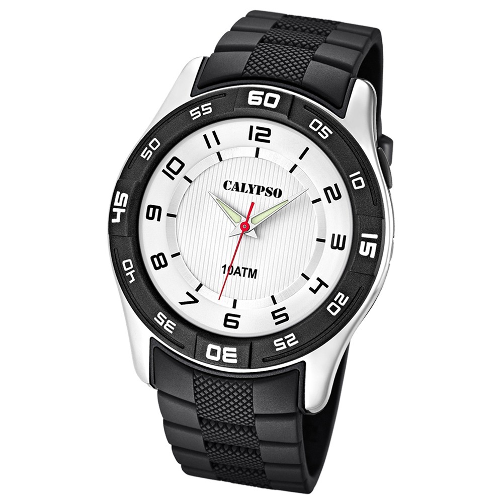 Calypso Herrenuhr schwarz-weiß Analog Uhren Kollektion UK6062/3