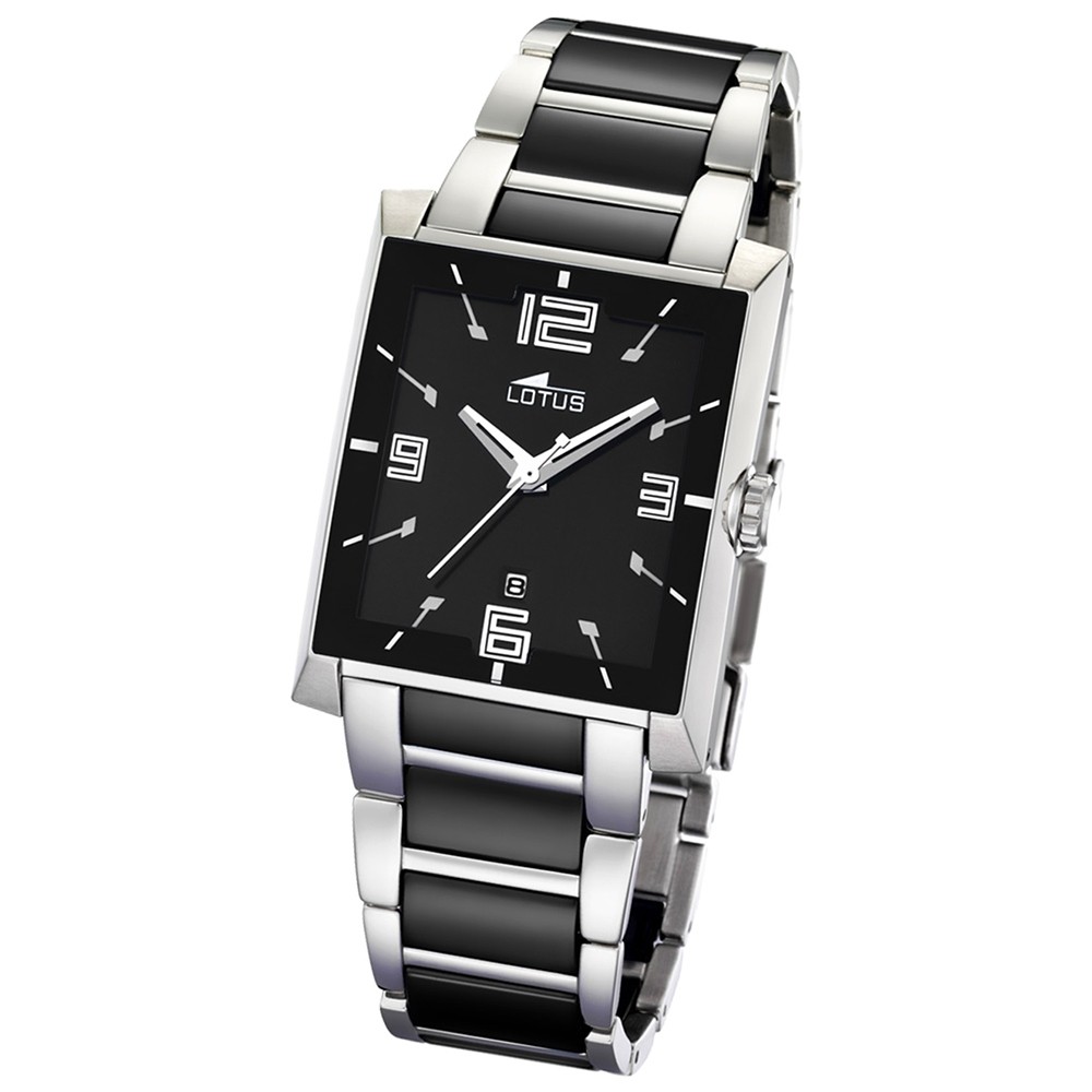 LOTUS Herrenuhr schwarz Quarzuhr Ceramic Uhren UL15592/2 Kollektion