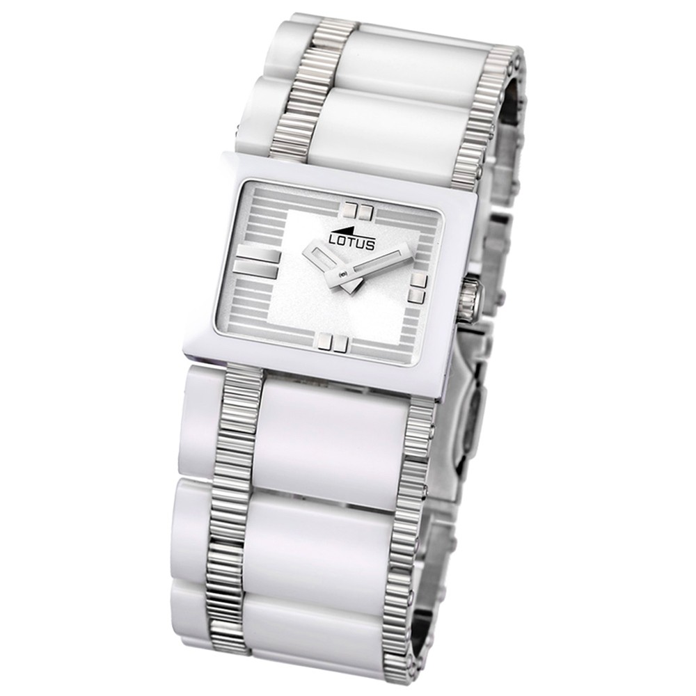 LOTUS Damenuhr weiß Uhren UL15597/1 Ceramic Kollektion Quarzuhr