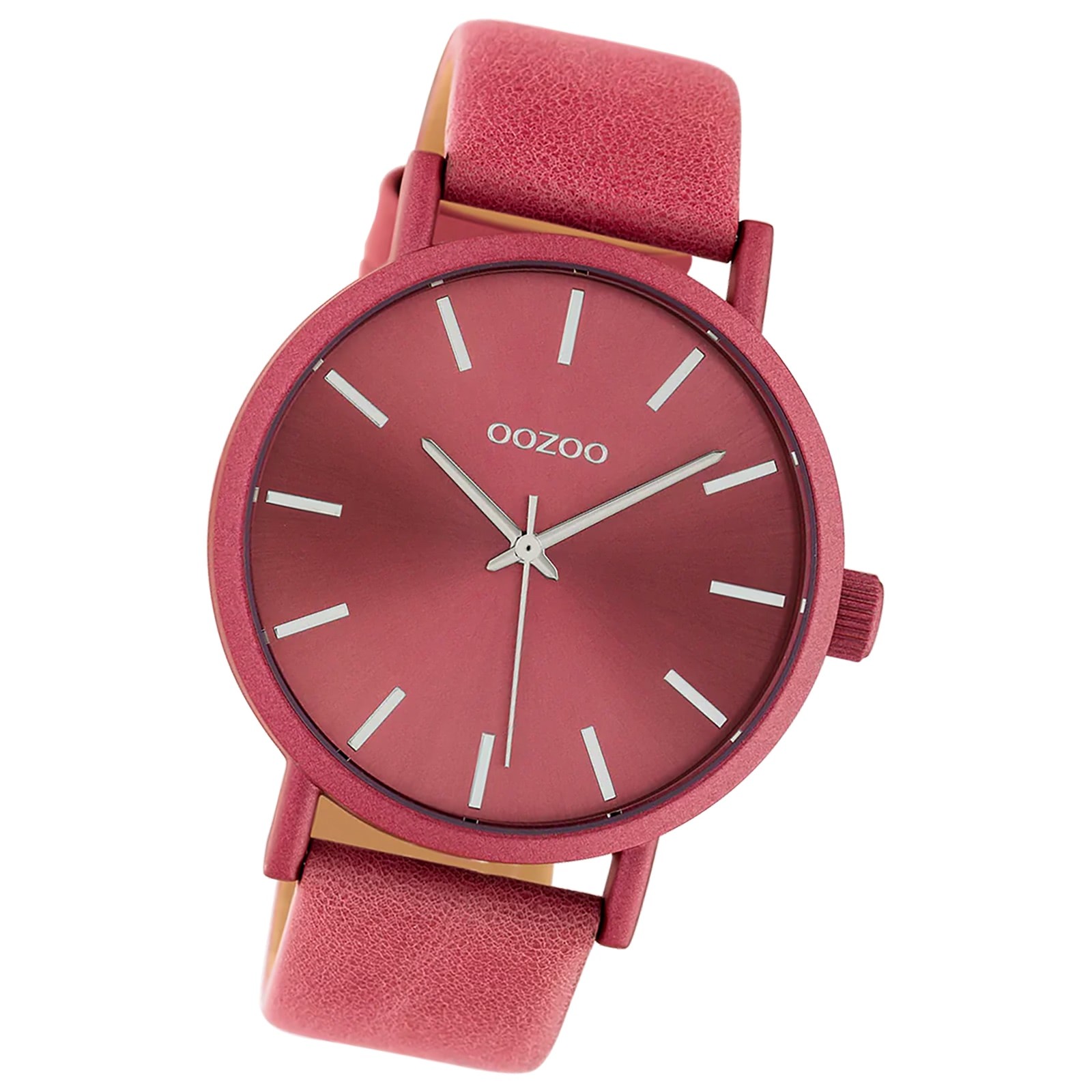 Oozoo Damen Armbanduhr Timepieces Analog Leder rot pink UOC10449