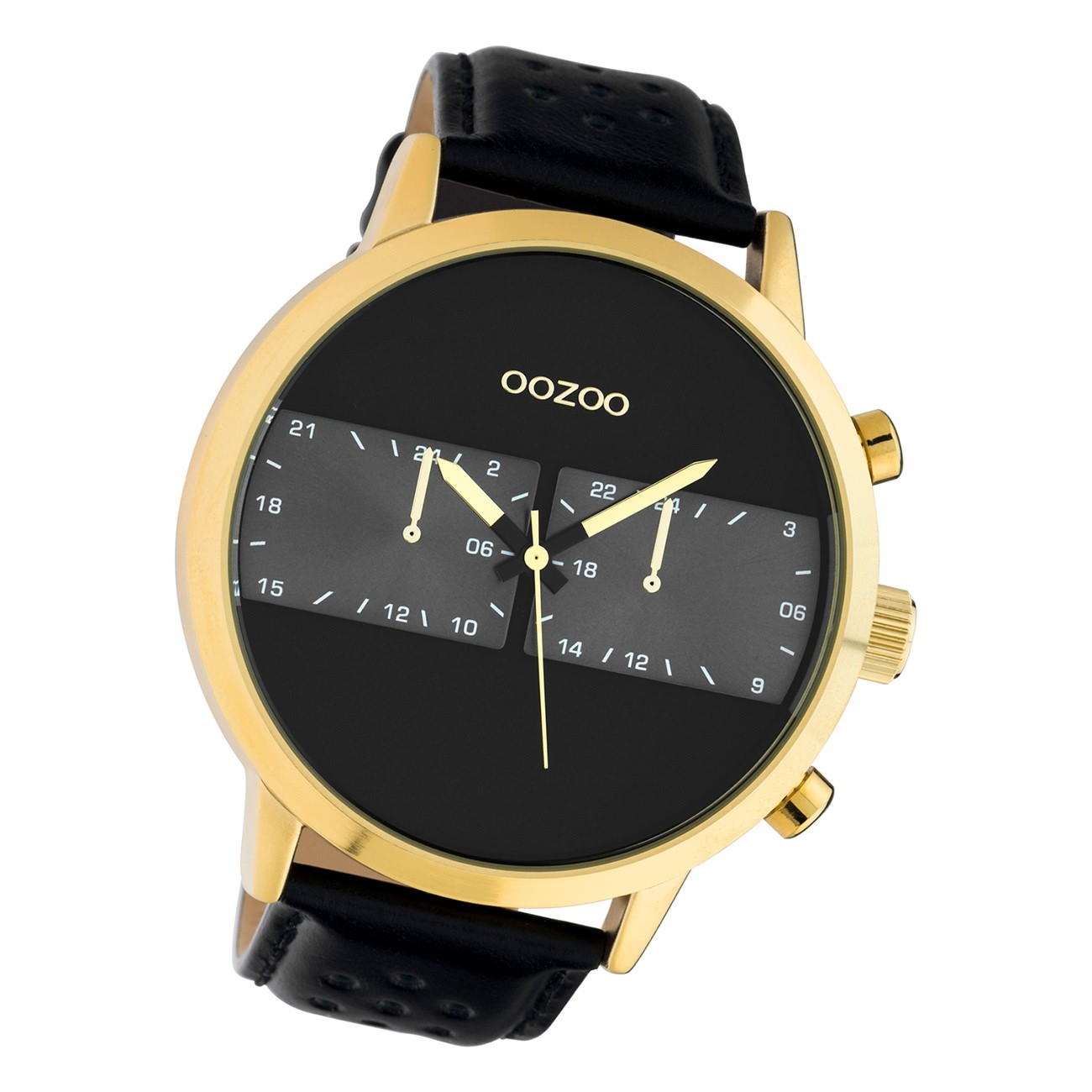 Herren Armbanduhr Timepieces Analog schwarz Leder Oozoo C10516 UOC10516