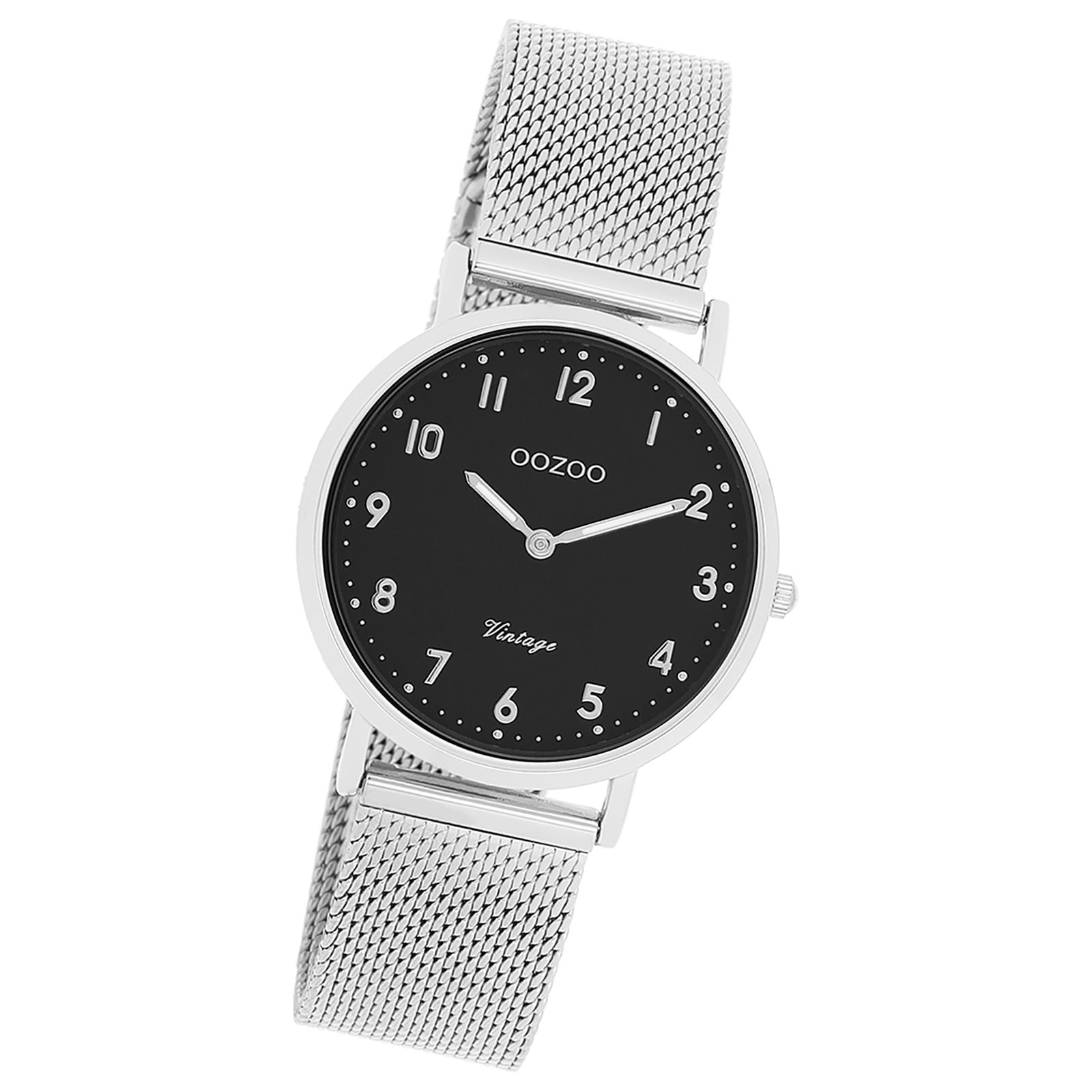 Oozoo Unisex Armbanduhr Vintage Series Analog Metall silber UOC20346