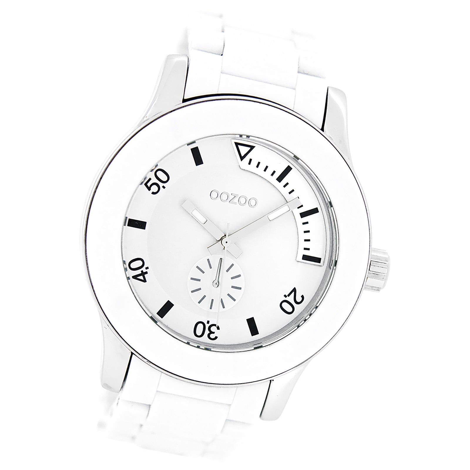 Oozoo Damen Armbanduhr Timepieces Analog Plastik weiß UOC4255A