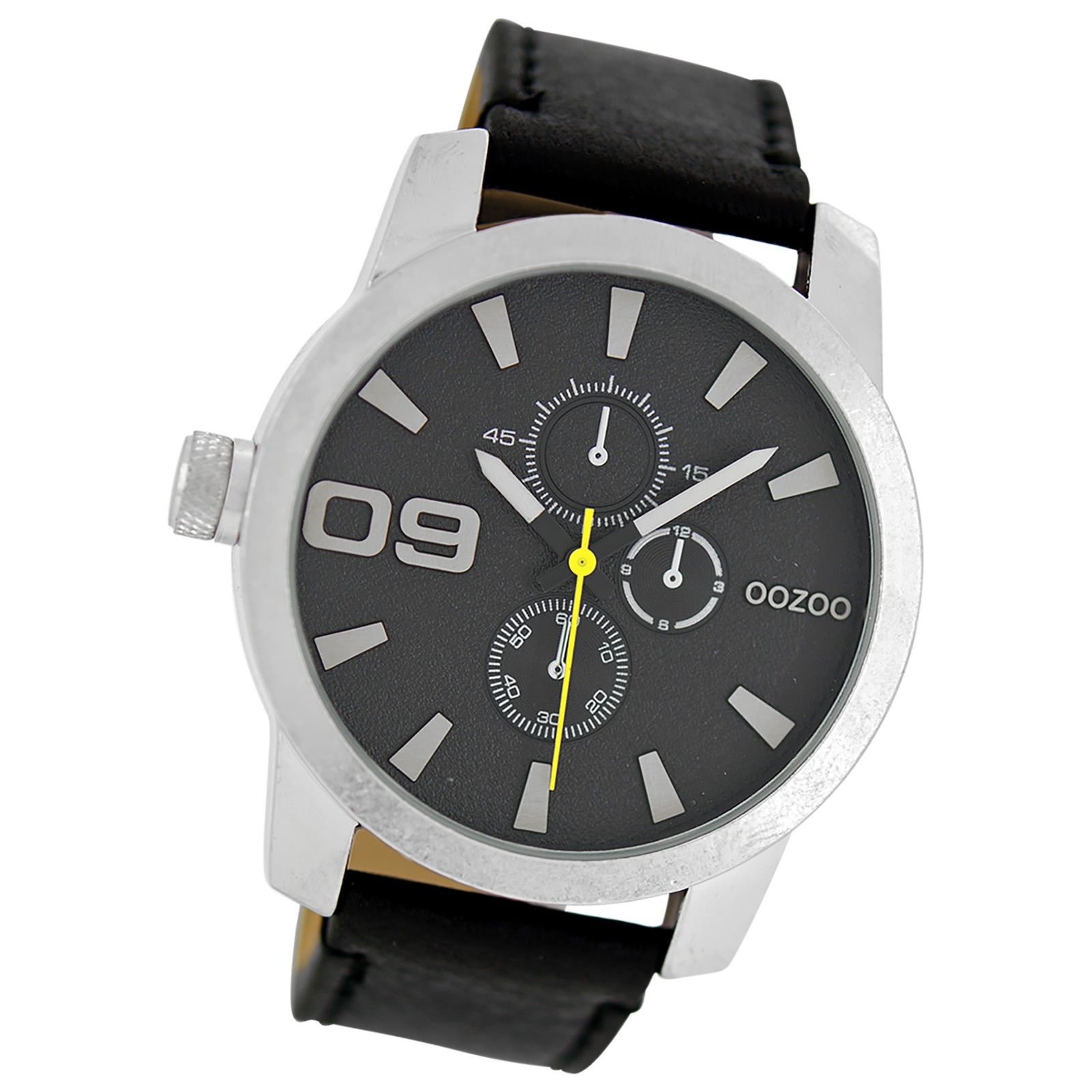 Oozoo Herren Armbanduhr Timepieces Analog Leder schwarz UOC6103A