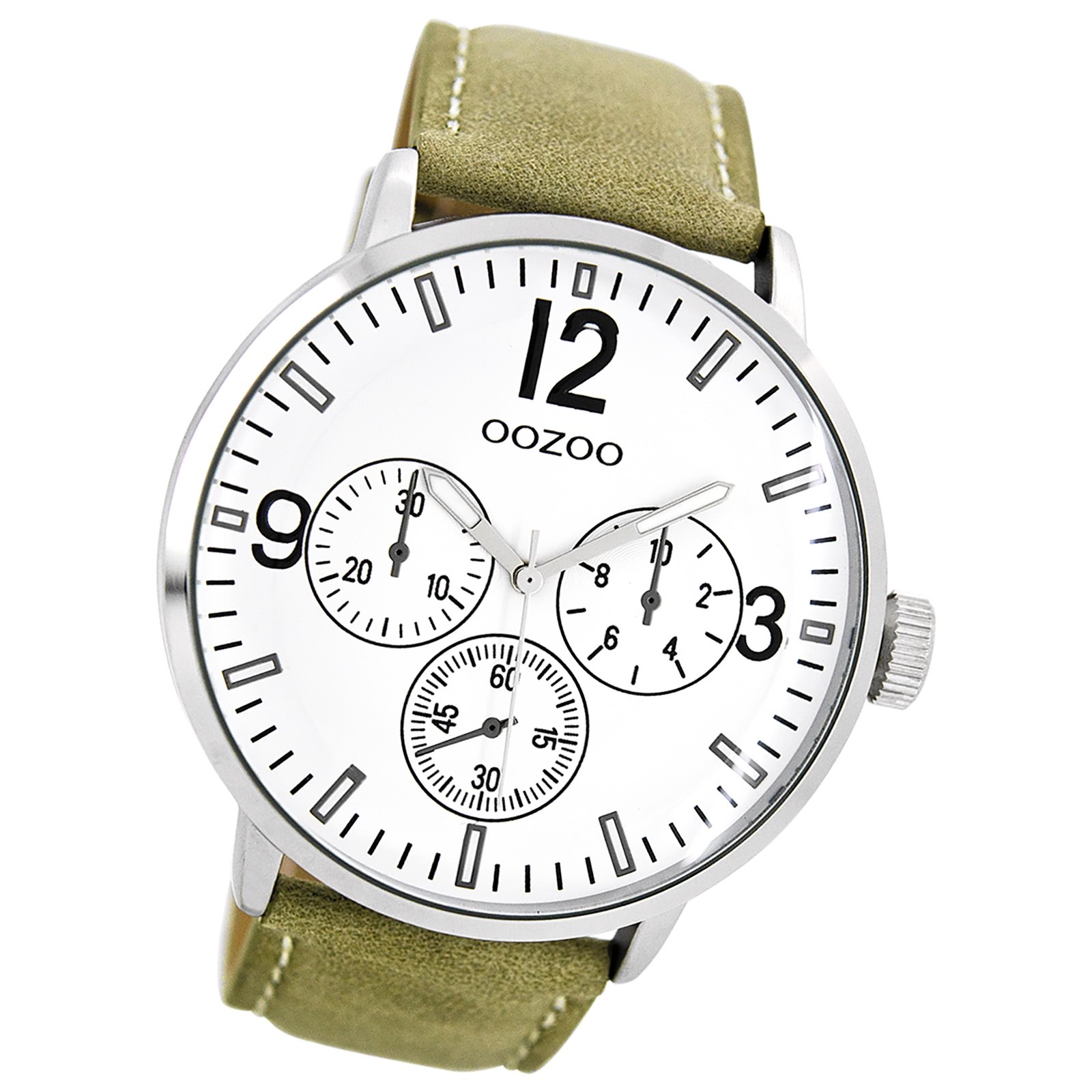 Oozoo Herren Armbanduhr Timepieces Analog Leder beige UOC7046A