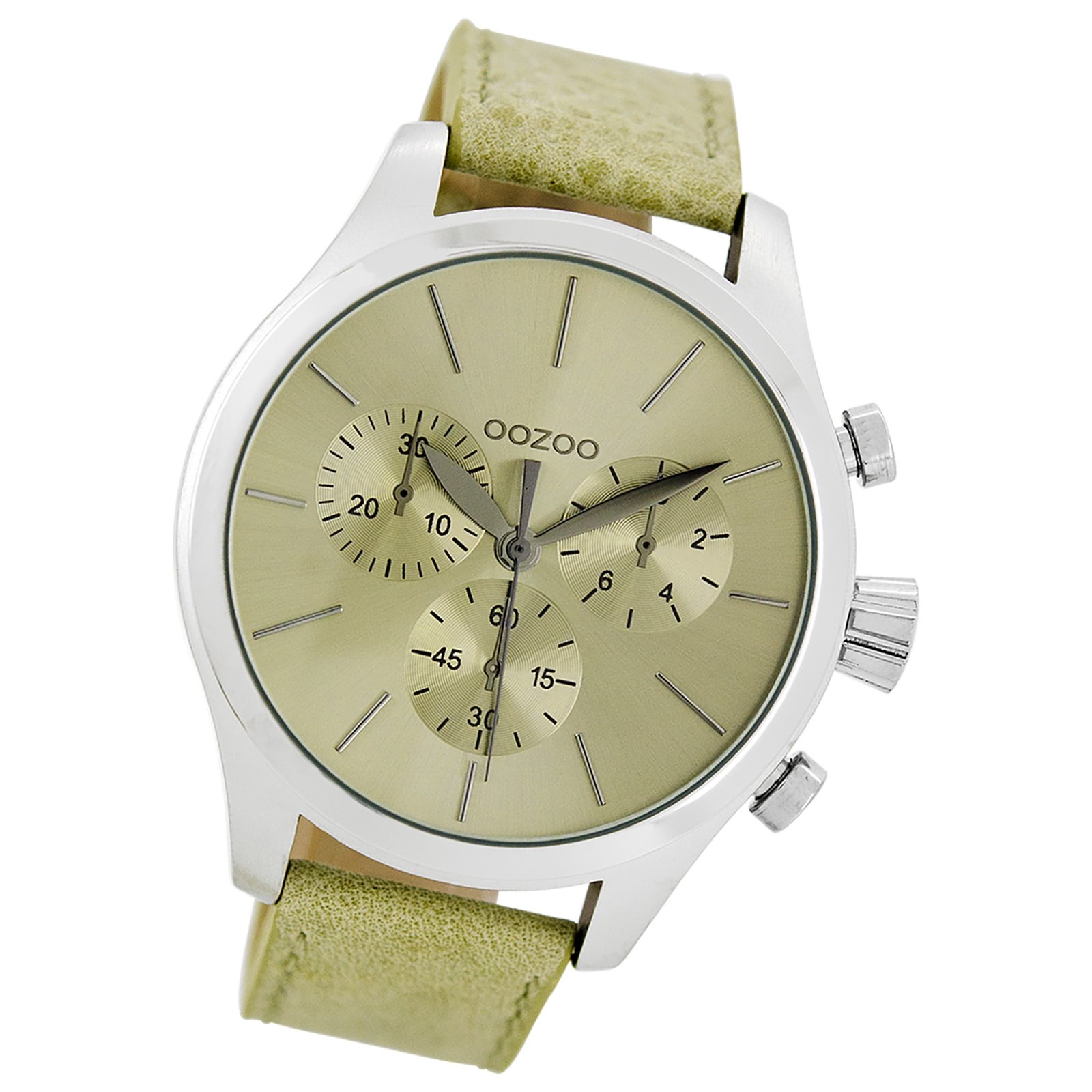 Oozoo Herren Armbanduhr Timepieces Analog Leder beige UOC7060A