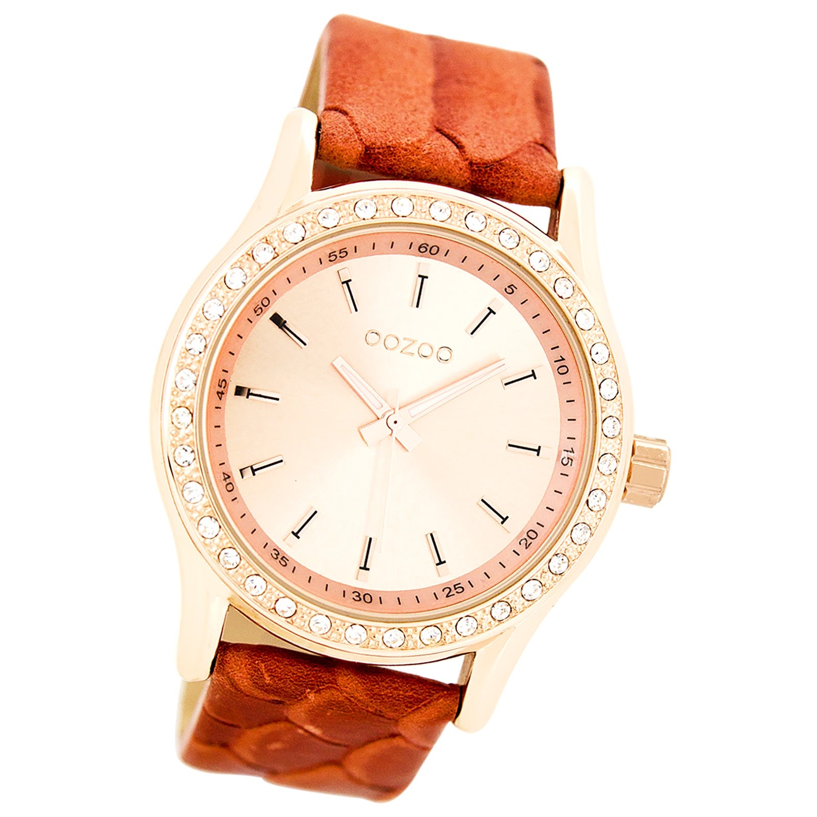 Oozoo Damen Armbanduhr Timepieces Analog Leder orange UOC8007A