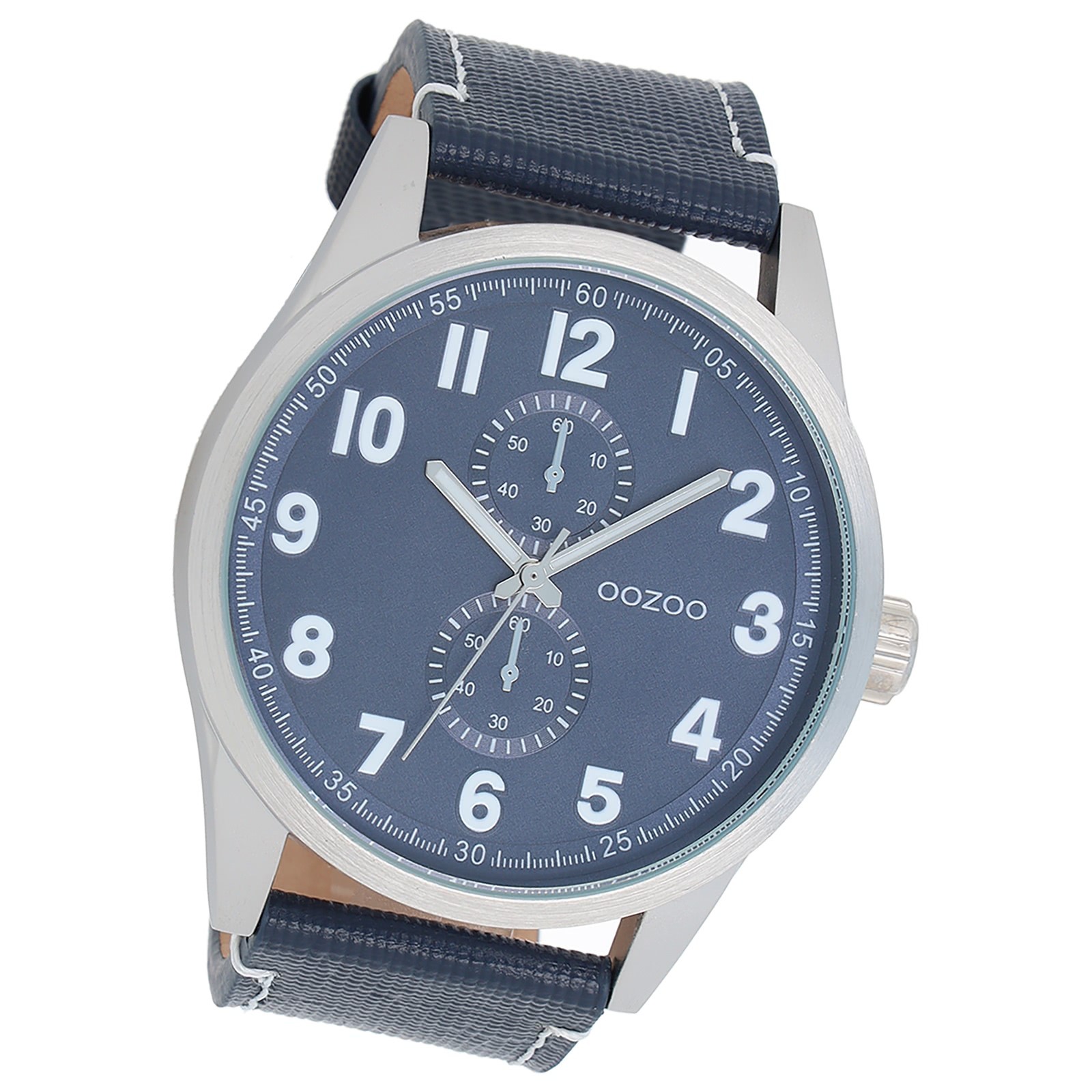 Oozoo Herren Armbanduhr Timepieces Analog Leder blau UOC8222A