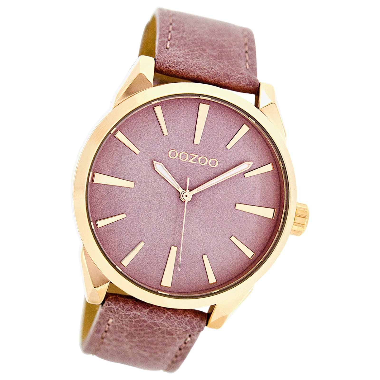 Oozoo Damen Armbanduhr Timepieces Analog Leder pink UOC8362A