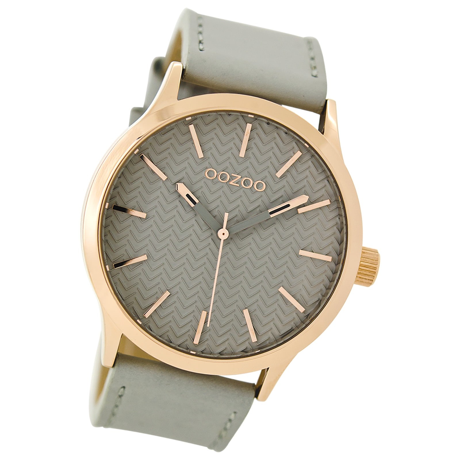 Oozoo Damen Armbanduhr Timepieces Analog Leder grau UOC9015A