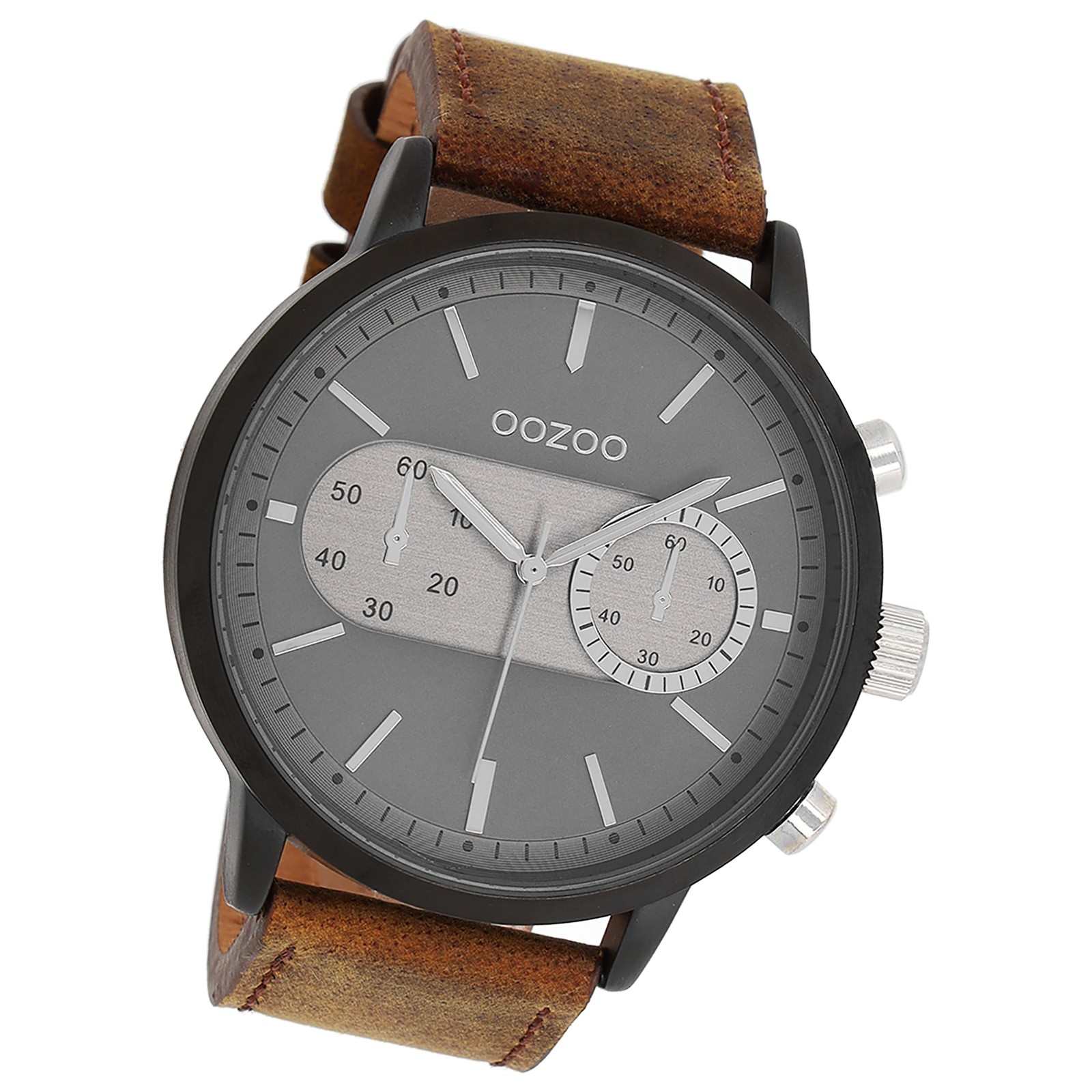 Oozoo Herren Armbanduhr Timepieces Analog Leder braun UOC9057A