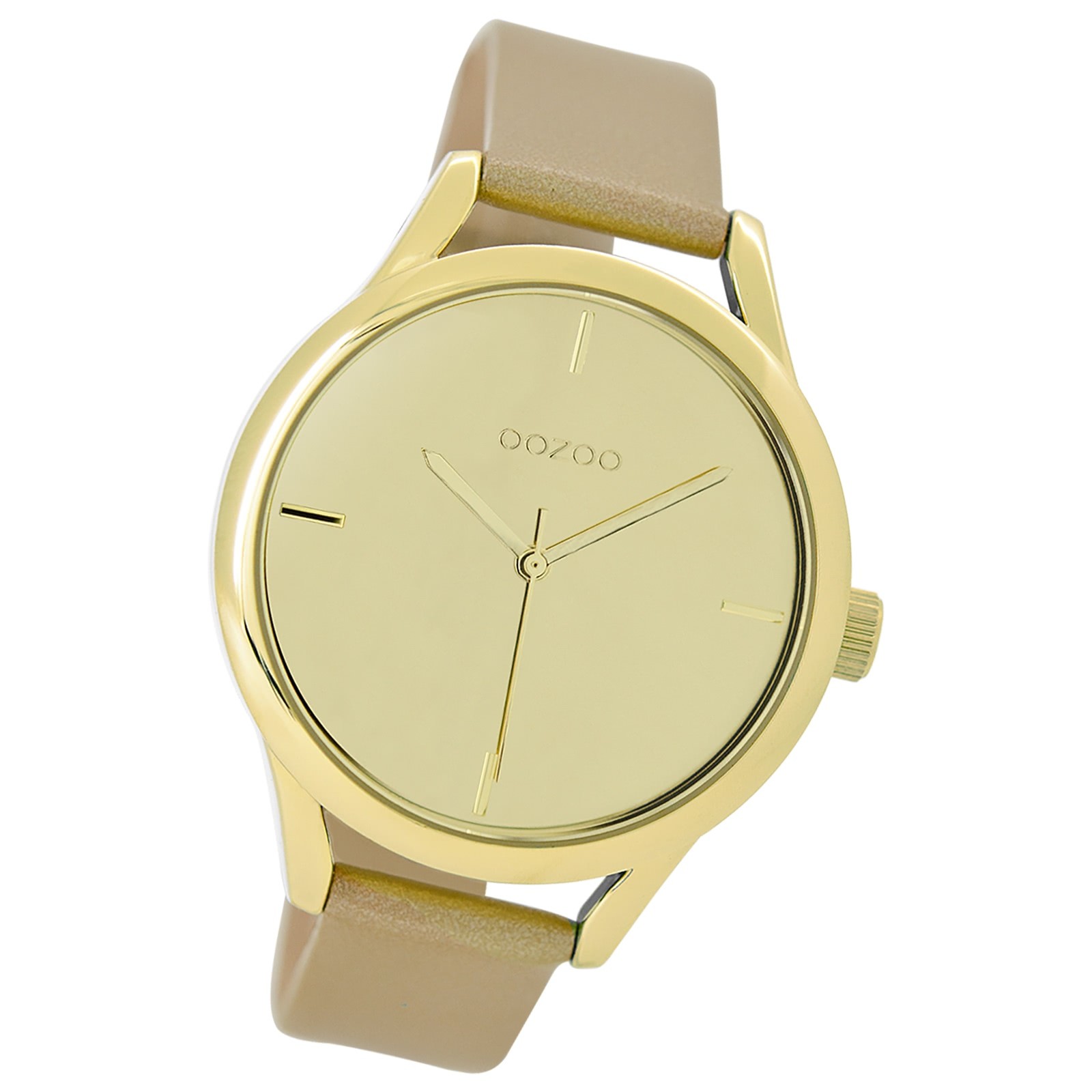 Oozoo Damen Armbanduhr Timepieces Analog Leder beige UOC9141A