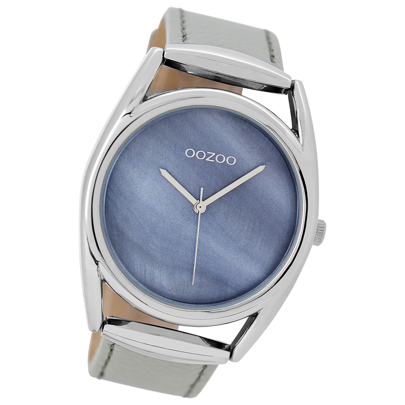 Oozoo Damen Armbanduhr Timepieces Analog Leder silber UOC9165A