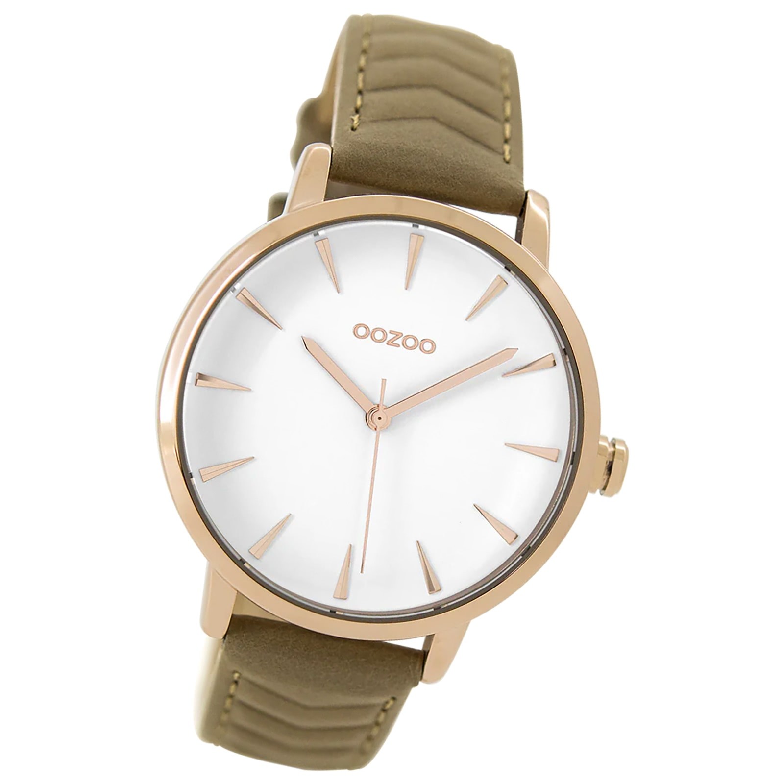 Oozoo Damen Armbanduhr Timepieces Analog Leder beige UOC9508A