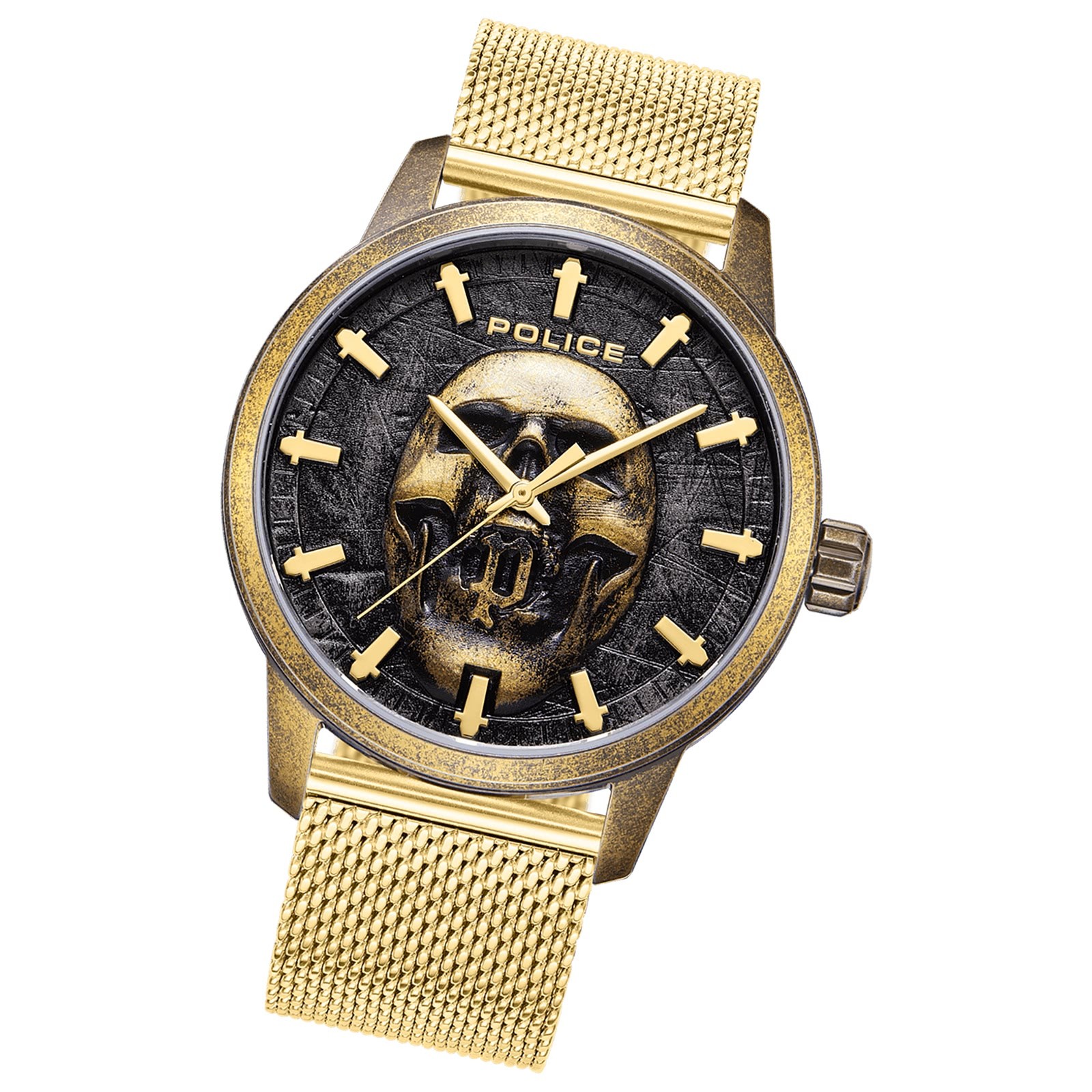 Police Herrenuhr Edelstahl gold Police Raho Armbanduhr UPOG0005504