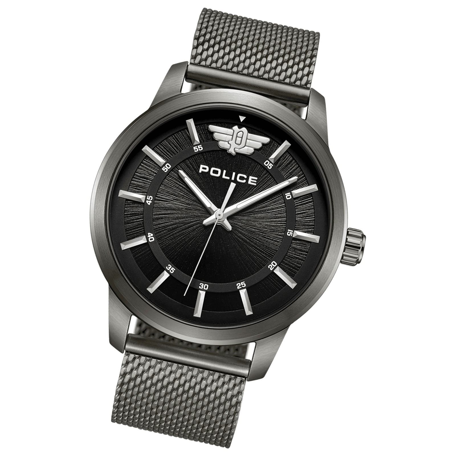 Police Herrenuhr Edelstahl dunkelgrau Police Raho Armbanduhr UPOG0021102