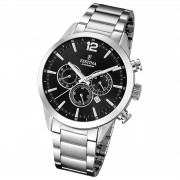 Festina Herrenuhr Edelstahl silber Timeless Chronograph Armbanduhr UF20343/8