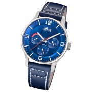 Lotus Herrenuhr Leder blau Lotus Classic Armbanduhr UL18832/2