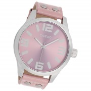 Oozoo Herren Armbanduhr Timepieces Analog Leder rosa UOC1008A