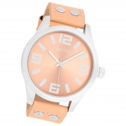 Oozoo Herren Armbanduhr Timepieces Analog Leder orange UOC1090A