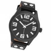 Oozoo Unisex Armbanduhr OOZOO Timepieces Analog Leder schwarz UOC1091A