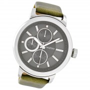 Oozoo Herren Armbanduhr Timepieces Analog Leder grün UOC6066A