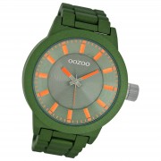 Oozoo Herren Armbanduhr Timepieces Analog Leder grün UOC6088A