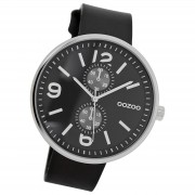 Oozoo Herren Armbanduhr Timepieces Analog Leder schwarz UOC7079A