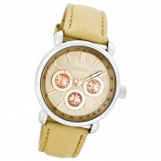 Oozoo Damen Armbanduhr Timepieces Analog Leder beige UOC7135A