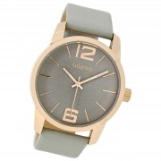 Oozoo Damen Armbanduhr Timepieces Analog Leder grau UOC9090A