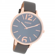 Oozoo Damen Armbanduhr Timepieces Analog Leder grau UOC9153A