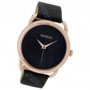 Oozoo Damen Armbanduhr Timepieces Analog Leder schwarz UOC9164A