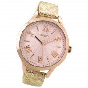 Oozoo Damen Armbanduhr Timepieces Analog Leder gold UOC9478A