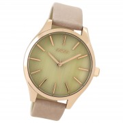 Oozoo Damen Armbanduhr Timepieces Analog Leder beige UOC9502A