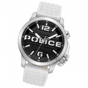 Police Herrenuhr Leder weiß Police Automated Armbanduhr UPOD0021704