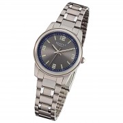 Quarz-Uhr schwarz Regent Leder-Armband UR2113415 Damen-Armbanduhr 32-2113415