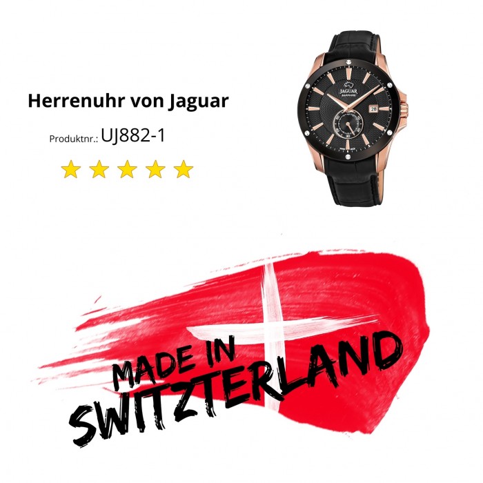 Jaguar Herren Armbanduhr UJ882/1 Analog schwarz ACM Leder J882/1