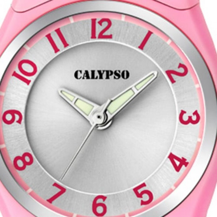 Damen Calypso Herren PU Armbanduhr hellrosa UK5726/2 Quarzuhr Dame/Boy K5726/2