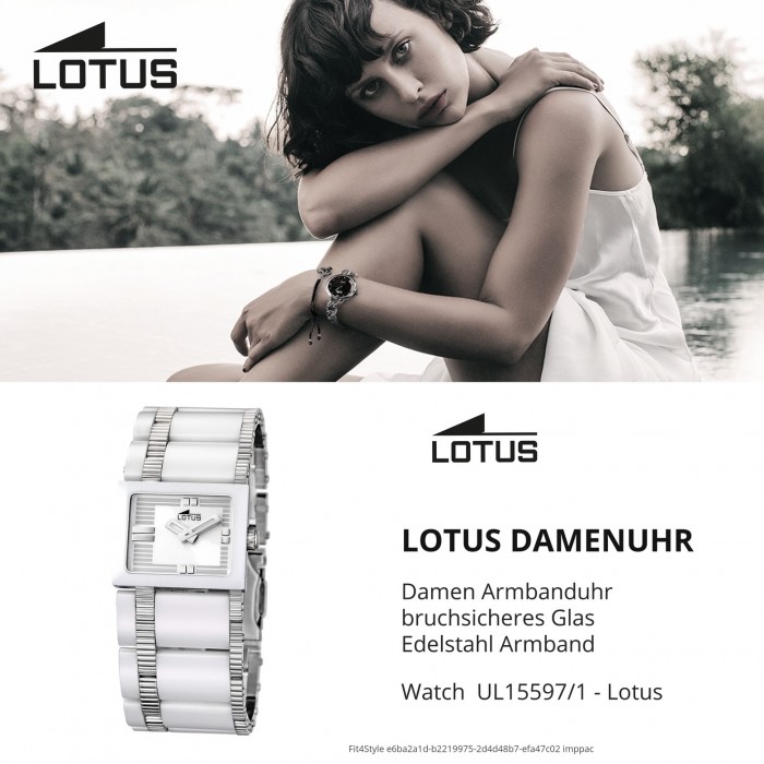 LOTUS Uhren Damenuhr weiß UL15597/1 Quarzuhr Ceramic Kollektion