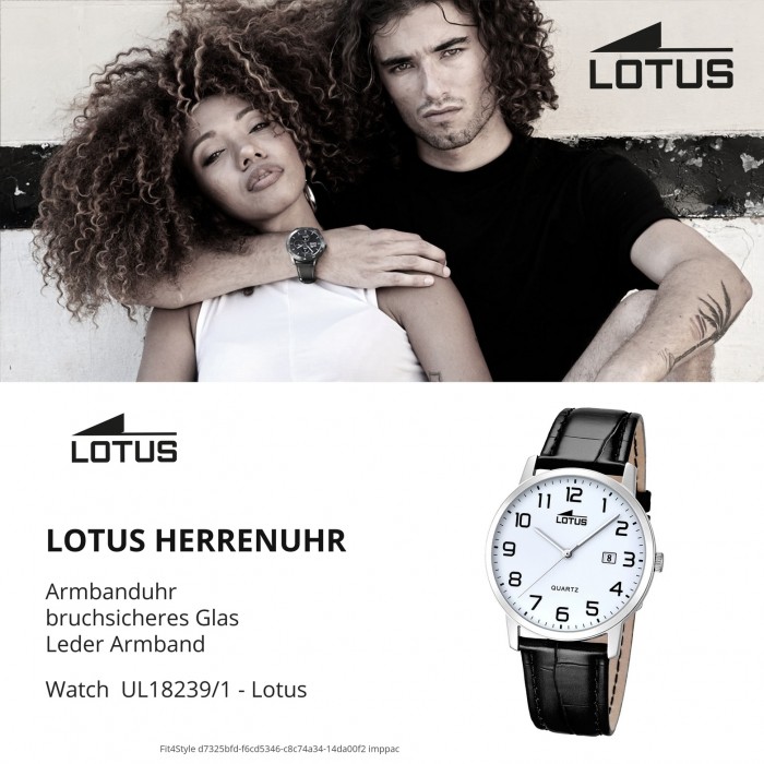 Leder Analog Lederband - - - - LOTUS - klassisch Quarz Herren-Uhr UL18239/1