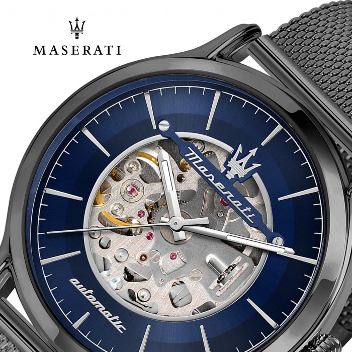 UMAR8823118012 Automatik Herren Edelstahl Epoca Armband grau Maserati