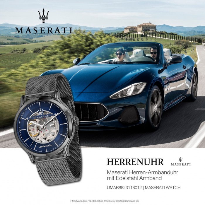 Edelstahl Armband Herren Maserati grau Epoca Automatik UMAR8823118012