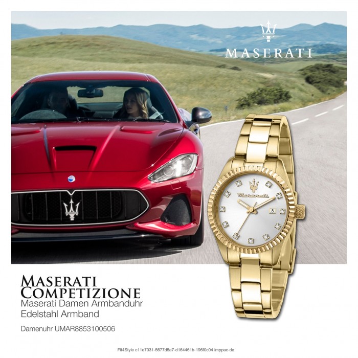 Edelstahl Damenuhr UMAR8853100506 Maserati Analog COMPETIZIONE