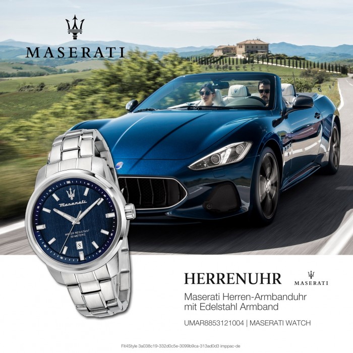 SUCCESSO Herren Analog Armbanduhr Edelstahl UMAR8853121004 Maserati