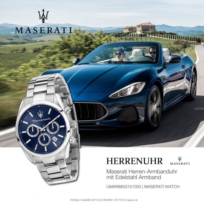 Edelstahl Multi Herrenuhr UMAR8853151005 Attrazione Maserati silber