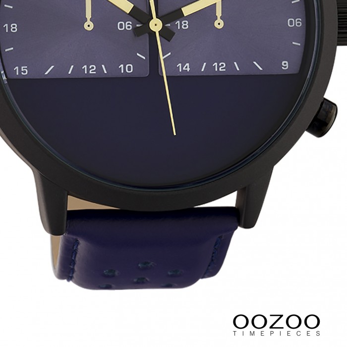 Herren Oozoo Analog dunkelblau Timepieces Armbanduhr Edelstahl UOC10515